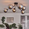 Gastor ceiling light chrome, Smoke-coloured, 6-light sources