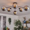Gastor ceiling light chrome, Smoke-coloured, 6-light sources