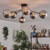 Gastor ceiling light chrome, Smoke-coloured, 6-light sources