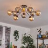Gastor ceiling light 83 cm Amber, Smoke-coloured, 10-light sources