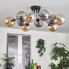 Gastor ceiling light 83 cm Amber, Smoke-coloured, 10-light sources