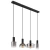 Globo lighting CLASSIS hanging light black, 4-light sources