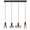 Globo lighting CLASSIS hanging light black, 4-light sources