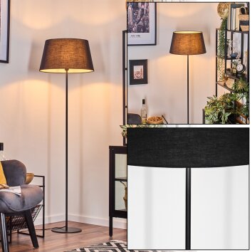Bassagoda floor lamp black, white, 1-light source