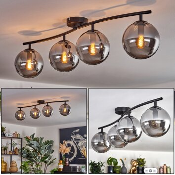 Gastor ceiling light Smoke-coloured, 4-light sources