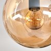 Gastor ceiling light, globe light Amber, clear, Smoke-coloured, 6-light sources
