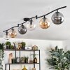 Gastor ceiling light, globe light Amber, clear, Smoke-coloured, 6-light sources