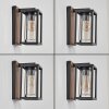 Portalis outdoor wall light brown, Wood like finish, black, 1-light source