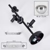 Gastor ceiling light, globe light chrome, clear, Smoke-coloured, 4-light sources