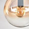 Gastor ceiling light, globe light Amber, clear, 4-light sources