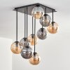 Gastor ceiling light, globe light Amber, Smoke-coloured, 9-light sources