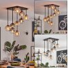 Gastor ceiling light, globe light Amber, clear, Smoke-coloured, 9-light sources