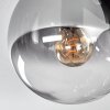 Gastor ceiling light, globe light Amber, clear, Smoke-coloured, 9-light sources