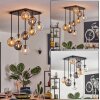 Gastor ceiling light, globe light Amber, clear, Smoke-coloured, 9-light sources