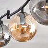 Gastor ceiling light, globe light Amber, Smoke-coloured, 6-light sources
