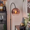 Koyoto globe light, floor lamp, Arch lamps clear, coppery, 1-light source