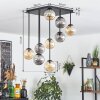 Chehalis ceiling light, globe light Amber, Smoke-coloured, 9-light sources