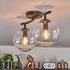 Gastor ceiling light, globe light clear, 2-light sources