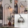 Koyoto globe light, floor lamp, Arch lamps chrome, clear, Smoke-coloured, 1-light source