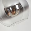 Koyoto globe light, floor lamp, Arch lamps chrome, clear, Smoke-coloured, 1-light source