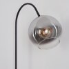 Koyoto globe light, floor lamp, Arch lamps chrome, clear, Smoke-coloured, 1-light source