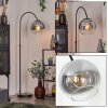 Koyoto globe light, floor lamp, Arch lamps chrome, clear, Smoke-coloured, 1-light source