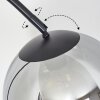Koyoto globe light, floor lamp, Arch lamps chrome, clear, Smoke-coloured, 1-light source