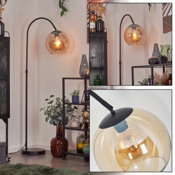 Koyoto globe light, floor lamp, Arch lamps Amber, 1-light source