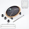 Koyoto ceiling light, globe light 40 cm brown, Wood like finish, black, 3-light sources