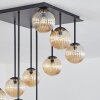 Chehalis ceiling light, globe light Amber, 9-light sources