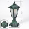 Loria pedestal light green, black, 1-light source