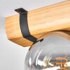 Koyoto ceiling light, globe light Ecru, black, 2-light sources
