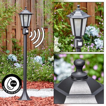 Loria outdoor light, path light black, 1-light source, Motion sensor