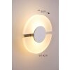 Lutec Savona wall light LED brushed steel, 1-light source