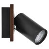 Ledvance Lights Spot ceiling light, ceiling spotlight LED Wood like finish, black, 1-light source