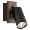 Ledvance Lights Spot ceiling light, ceiling spotlight LED Wood like finish, black, 1-light source