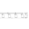 Ledvance Lights Spot ceiling light, ceiling spotlight LED black, 4-light sources