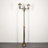 Loria outdoor light, lamp post, path light brown, gold, 2-light sources