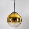 Gastor hanging light, globe light gold, clear, 1-light source