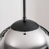 Gastor hanging light, globe light chrome, Smoke-coloured, 1-light source
