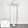 Loria outdoor light, lamp post, path light white, 3-light sources