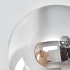 Gastor ceiling light, globe light 80 cm chrome, clear, Smoke-coloured, 6-light sources