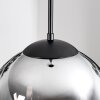 Gastor hanging light, globe light 30 cm chrome, clear, Smoke-coloured, 1-light source