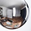 Gastor hanging light, globe light 20 cm chrome, Smoke-coloured, 1-light source