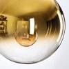 Gastor hanging light, globe light 20 cm gold, clear, 1-light source