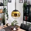 Gastor hanging light, globe light 20 cm gold, clear, 1-light source