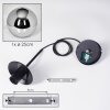 Gastor hanging light, globe light 25 cm chrome, Smoke-coloured, 1-light source