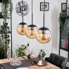 Gastor hanging light, globe light Amber, 3-light sources