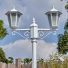 Loria outdoor light, lamp post, path light white, 2-light sources