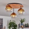 Koyoto ceiling light, globe light 40 cm Ecru, black, 3-light sources